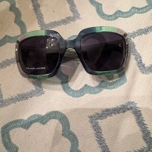 Marc Jacobs Black and Green Oversized Sunglasses
